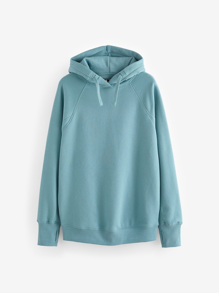 Bleu de sarcelle - Sweat à capuche long actif - Image 5 of 6