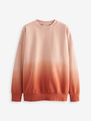 Orange - Weiches, langes, schweres Sweatshirt mit Farbverlauf und Dip-Dye-Effekt in Übergröße - Bild 6 von 7