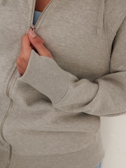 Grey Active Soft Touch Longline Zip Up Hoodie - Image 5 of 7