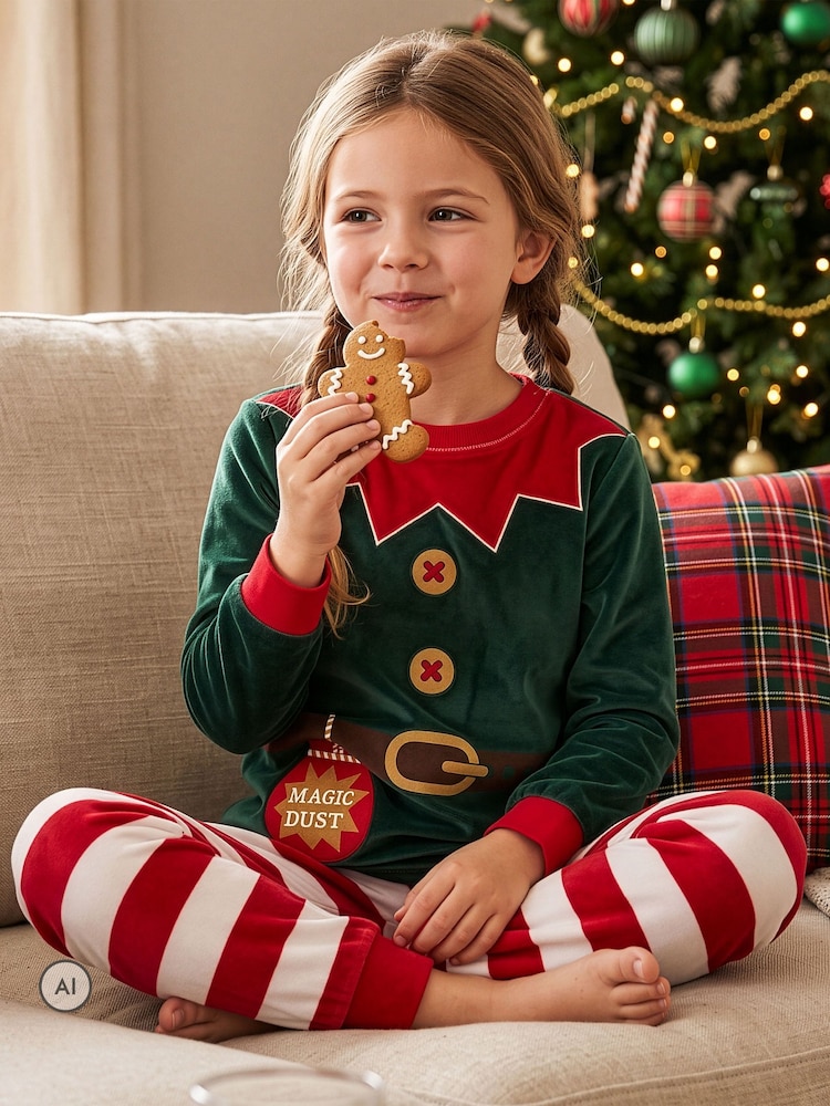 Harry Bear Green Elf Pyjamas - Image 2 of 9