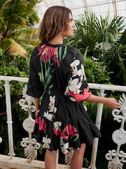 Black Kew Collection Belted Mini Dress - Image 2 of 6