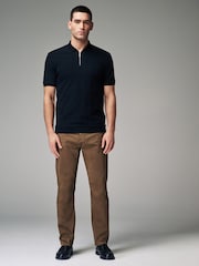 Tan Brown Premium Laundered 5 Pocket Trousers - Image 3 of 10