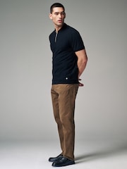 Tan Brown Premium Laundered 5 Pocket Trousers - Image 4 of 10