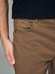 Tan Brown Premium Laundered 5 Pocket Trousers - Image 6 of 10