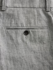 Light Grey Slim Fit Signature Leomaster 100% Linen Suit: Trousers - Image 11 of 11
