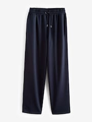 Navy Blue Slinky Soft Touch Wide Leg Smart Track Trousers - Image 6 of 7