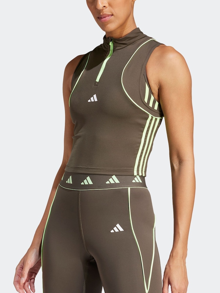 adidas Green Hyperglam Colour Pop Training Tank Top - Image 1 of 5