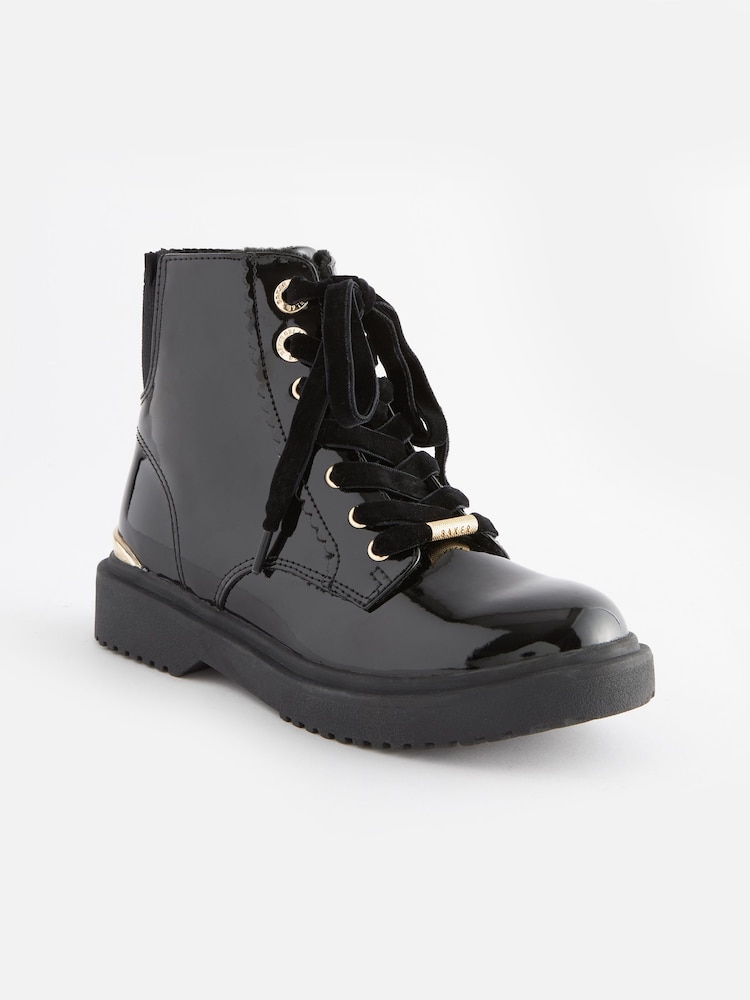 Baker by Ted Baker Mädchen Lackschuhe zum Schnüren, Schwarz - Bild 2 von 6