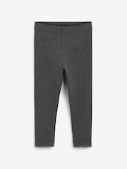 Charcoal Grey Lace Trim Leggings (3mths-7yrs) - Image 1 of 5