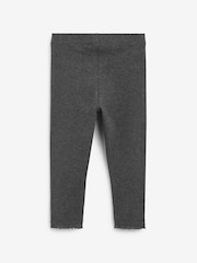 Charcoal Grey Lace Trim Leggings (3mths-7yrs) - Image 2 of 5