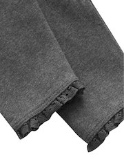 Charcoal Grey Lace Trim Leggings (3mths-7yrs) - Image 3 of 5