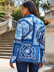 Sosandar Blue Knot Front Shirt - Image 2 of 5
