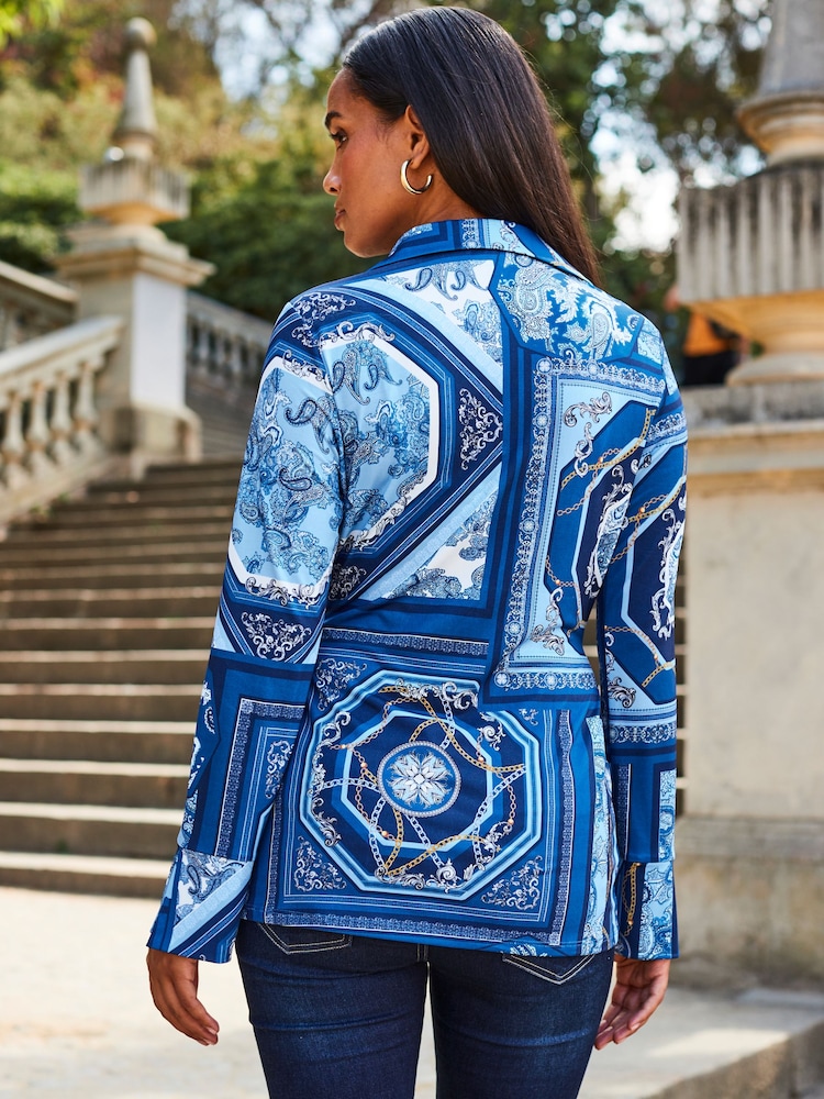 Sosandar Blue Knot Front Shirt - Image 2 of 5