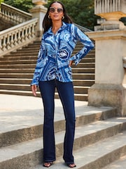 Sosandar Blue Knot Front Shirt - Image 3 of 5