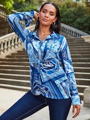 Sosandar Blue Knot Front Shirt - Image 5 of 5