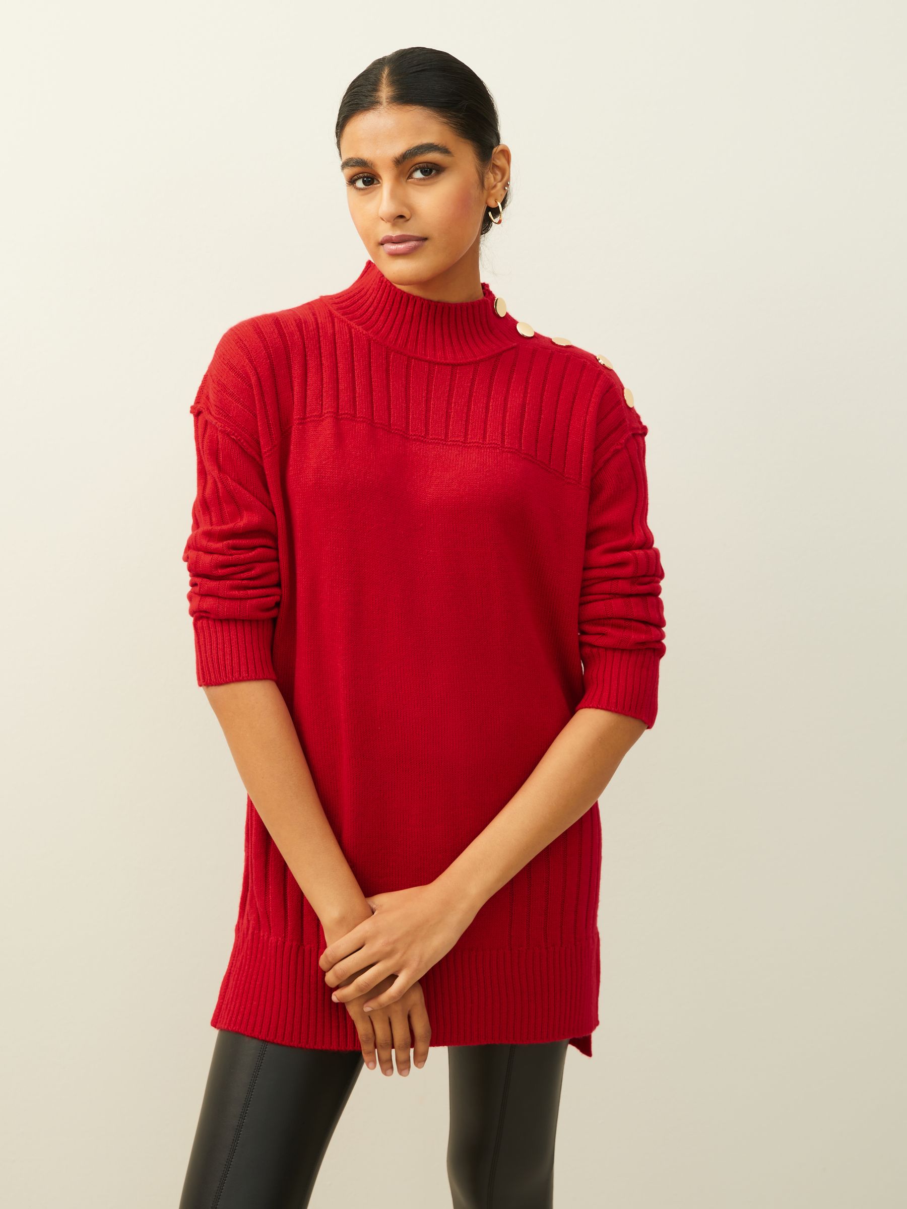 Red longline jumper best sale