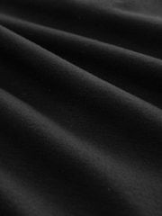Black Slinky Smart Collared Polo Sweat Top - Image 6 of 6
