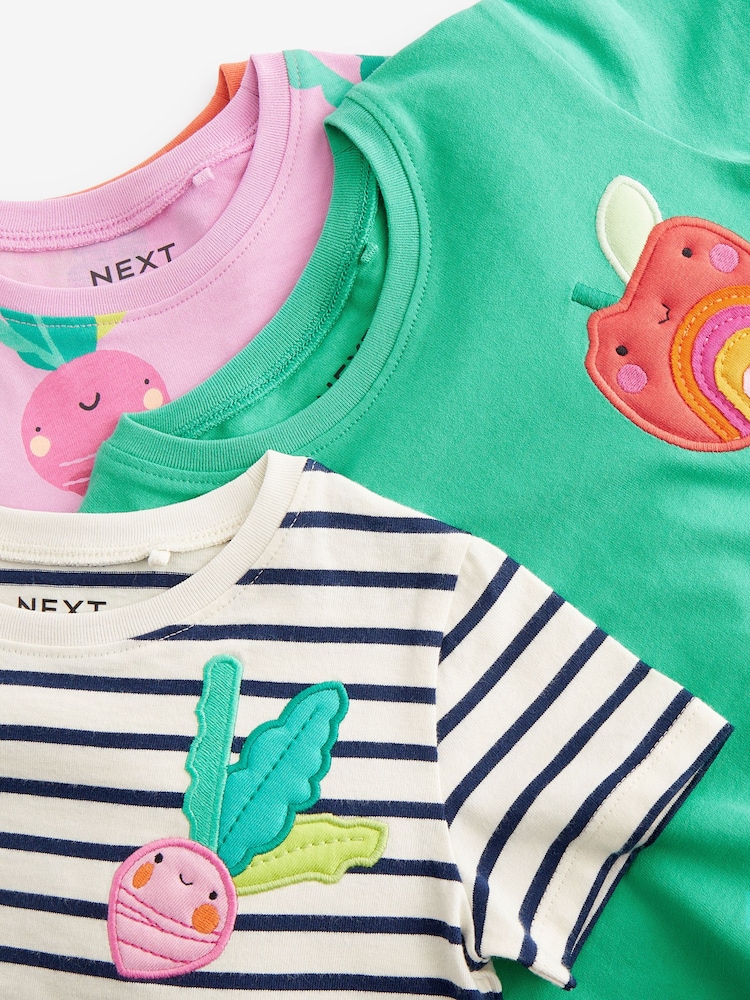 Green Veggie Short Sleeve 100% Cotton T-Shirts 4 Pack (3mths-7yrs) - Image 7 of 7