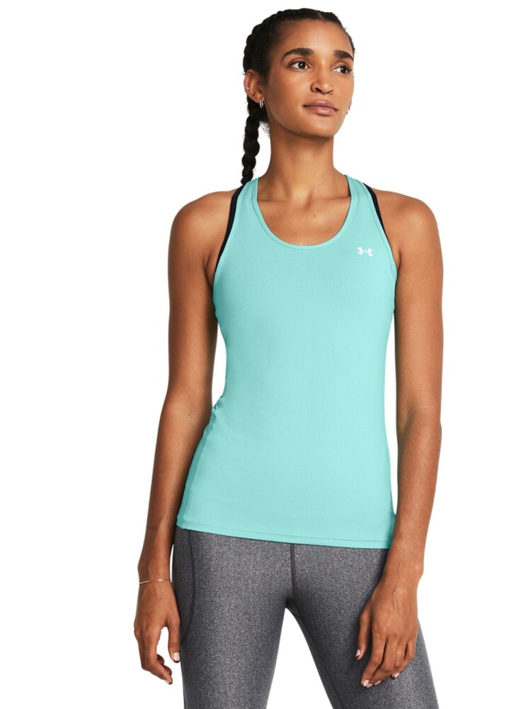Under Armour Blue Tech Mesh Racer Tank - Image 1 of 5 Under Armour Blue Tech Mesh Racer Tank - Image 1 of 5