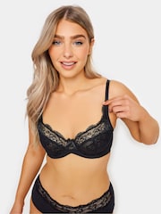 M&Co Black Stretch Lace Under-Wired Bra - Image 1 of 6