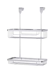 Chrome Over Door Two Tier Shower Caddy - Image 4 of 6