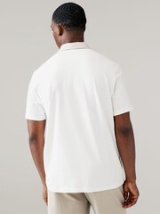 White/Blue/Green Smart Collar Regular Fit Short Sleeve Jersey Polo Shirts 3 Pack - Image 10 of 12