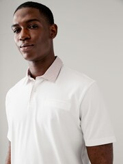 White/Blue/Green Smart Collar Regular Fit Short Sleeve Jersey Polo Shirts 3 Pack - Image 11 of 12