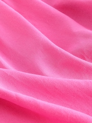 Pink - Superweite Hose mit Leinenanteil und Falten - Bild 6 von 6