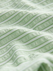 Green Textured Stripe Wide Leg Trousers - Image 6 of 6