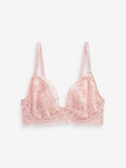 Light Pink DD+ Non Pad Plunge A-E Lace Ultimate Comfort Bra - Image 5 of 6
