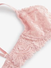 Light Pink DD+ Non Pad Plunge A-E Lace Ultimate Comfort Bra - Image 6 of 6
