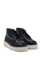 Kickers Black Hi Stack Boots - Image 3 of 6