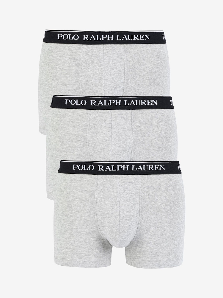 Polo Ralph Lauren Grey Stretch Cotton Boxers 3 Pack - Image 1 of 6 Polo Ralph Lauren Grey Stretch Cotton Boxers 3 Pack - Image 1 of 6