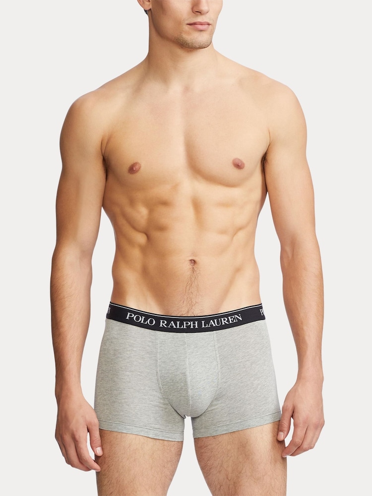 Polo Ralph Lauren Grey Stretch Cotton Boxers 3 Pack - Image 3 of 6