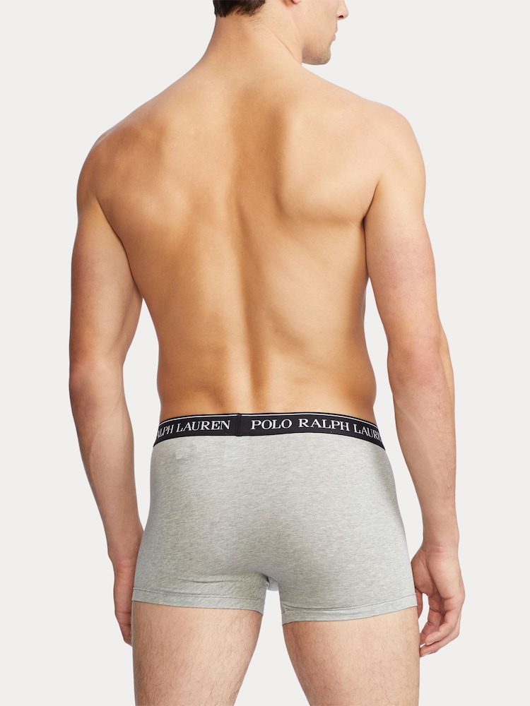 Polo Ralph Lauren Grey Stretch Cotton Boxers 3 Pack - Image 4 of 6