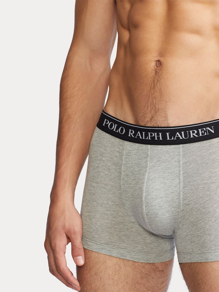 Polo Ralph Lauren Grey Stretch Cotton Boxers 3 Pack - Image 6 of 6