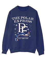 Brands In Blue Polar Express All Aboard Christmas Sweat Top - Image 3 of 5