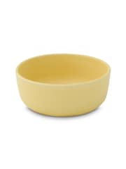 Curateology Set of 4 Canary Yellow LoHo Reactive Glaze Cereal Bowls - Image 4 of 5