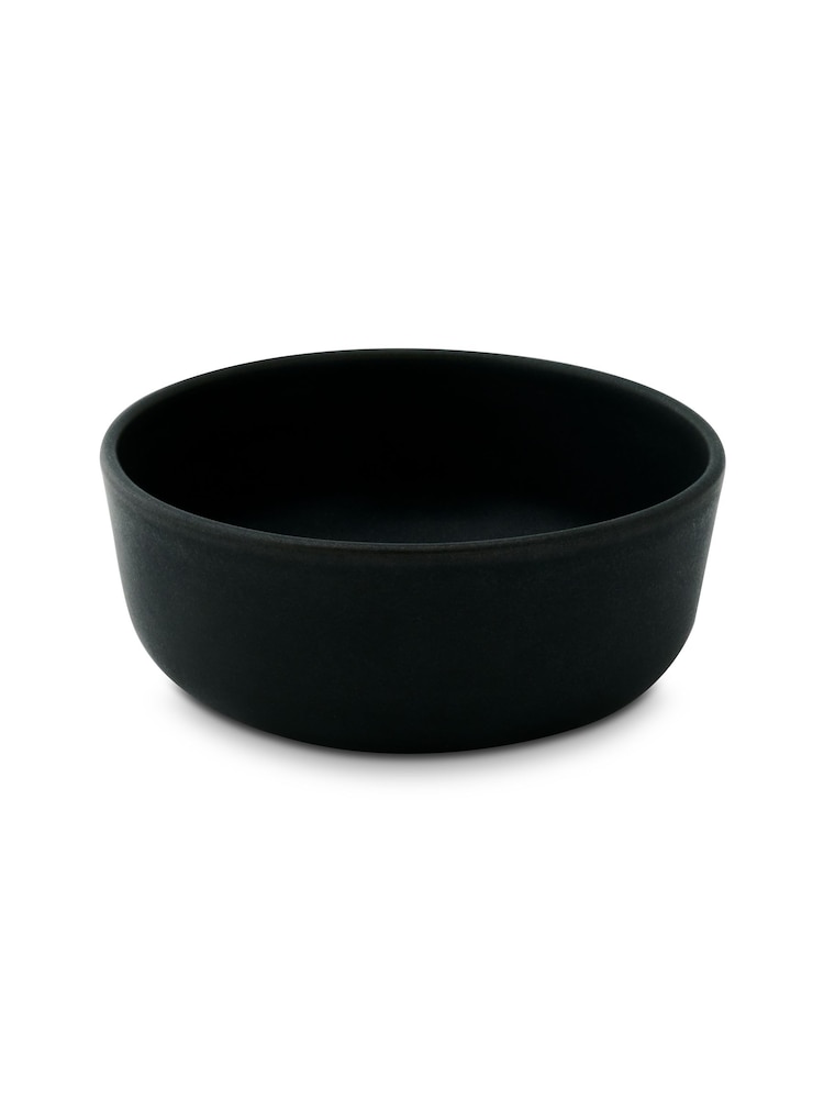 Curateology Set of 4 Charcoal LoHo Reactive Glaze Cereal Bowls - Image 2 of 5