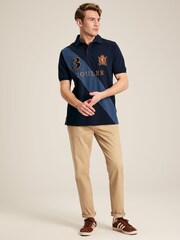 Joules Embellished Navy Blue Classic Fit Polo Shirt - Image 3 of 6
