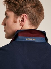 Joules Embellished Navy Blue Classic Fit Polo Shirt - Image 5 of 6
