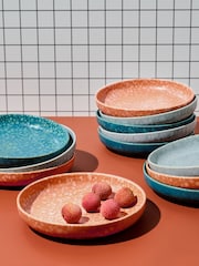 Curateology Set of 4 Cloud Grey LoHo Reactive Glaze Pasta Bowls - Image 1 of 5