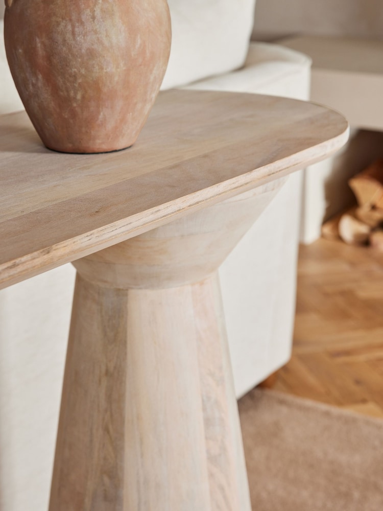 Light Soild Mango Wood Console Table - Image 2 of 7