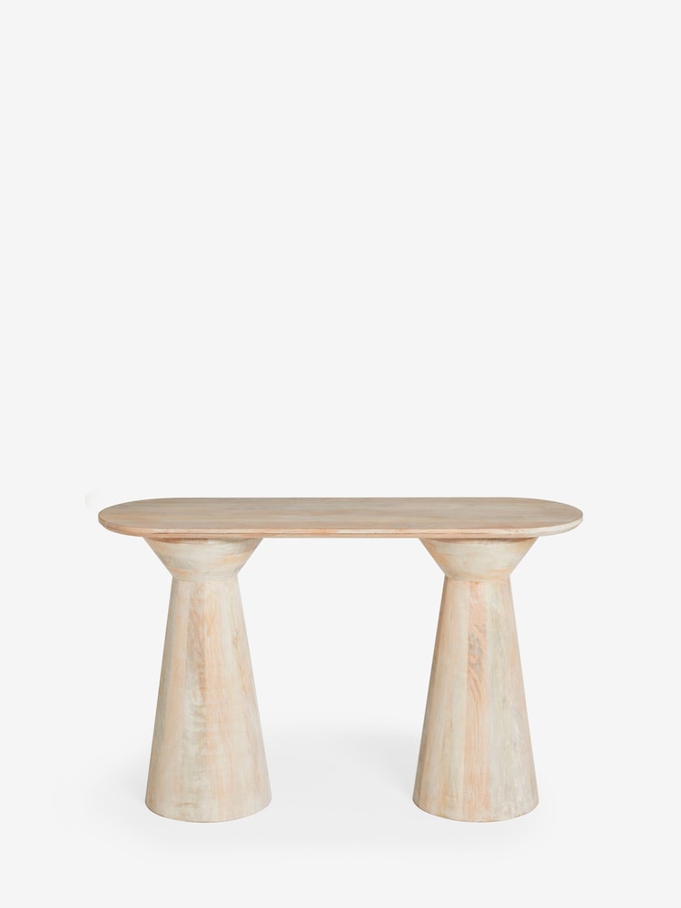 Light Soild Mango Wood Console Table - Image 7 of 7