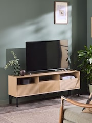 Light Marlow Oak Effect Wide TV Unit Up to 60 Inch - Image 1 of 8
