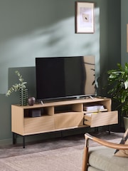 Light Marlow Oak Effect Wide TV Unit Up to 60 Inch - Image 2 of 8