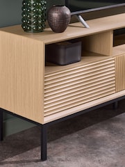 Light Marlow Oak Effect Wide TV Unit Up to 60 Inch - Image 3 of 8