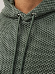Sage Green Hooded Premium Textured Overhead Hoodie - Image 5 of 9