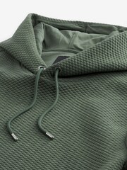 Sage Green Hooded Premium Textured Overhead Hoodie - Image 8 of 9