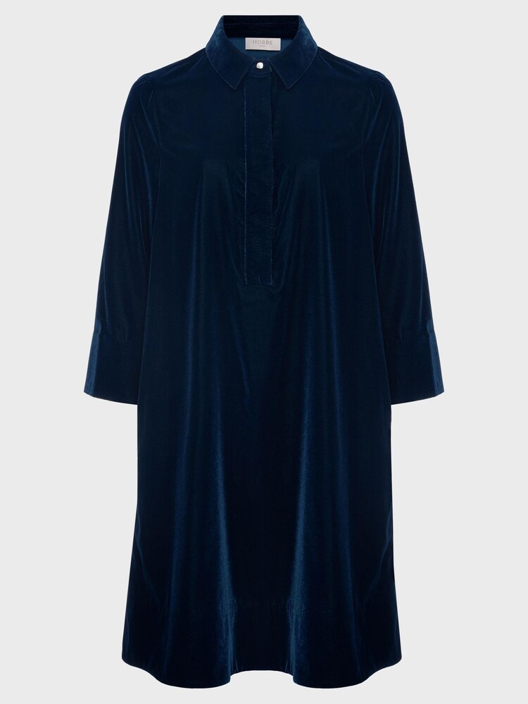 Hobbs Blue Velvet Marciella Dress - Image 5 of 5